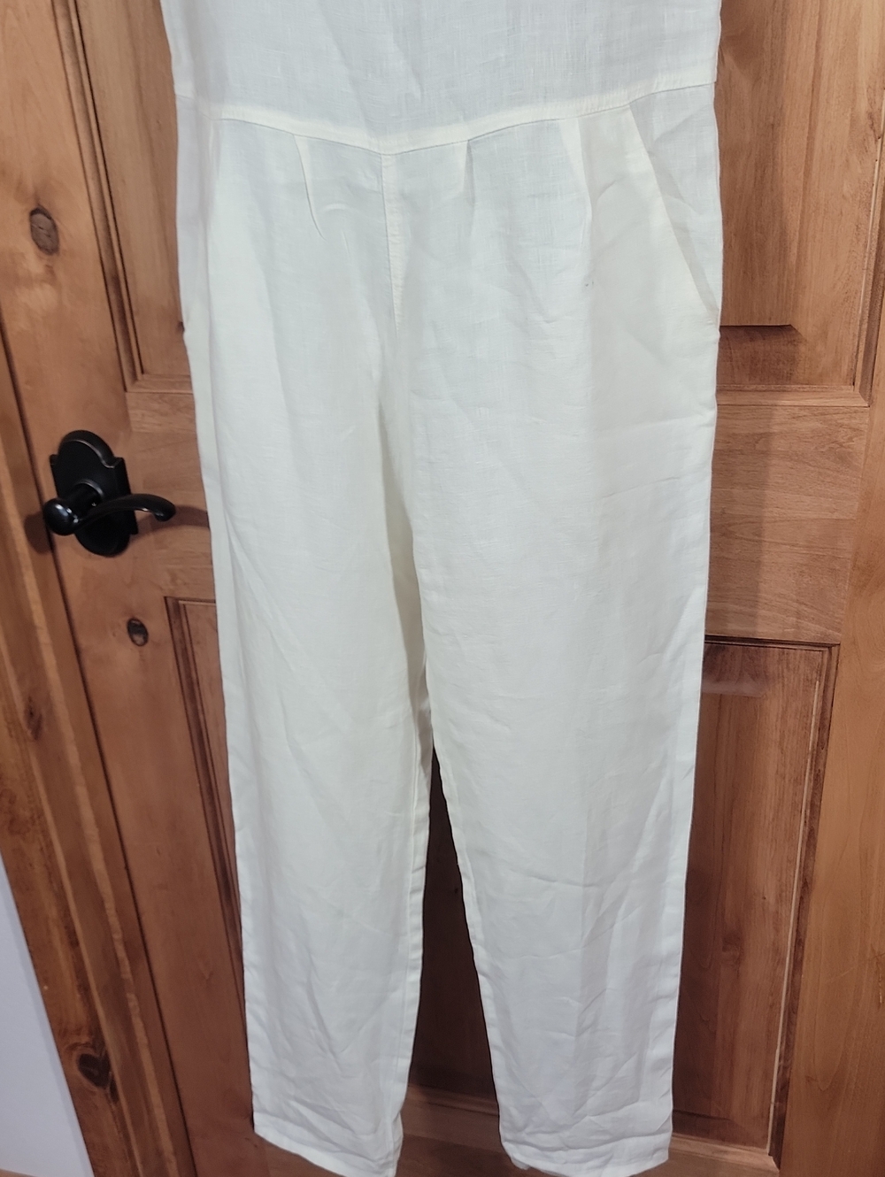 OZMA of California Sleeveless V-Neck Linen Jumpsuit - Picture 5 of 16